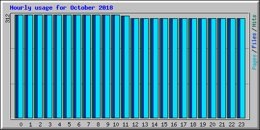 Hourly usage for October 2018